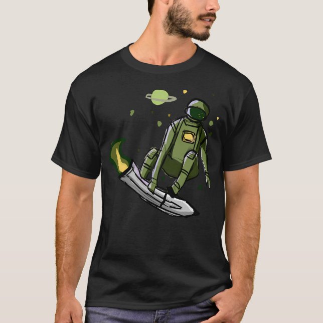 Skating Astronaut T Shirt (Framsida)