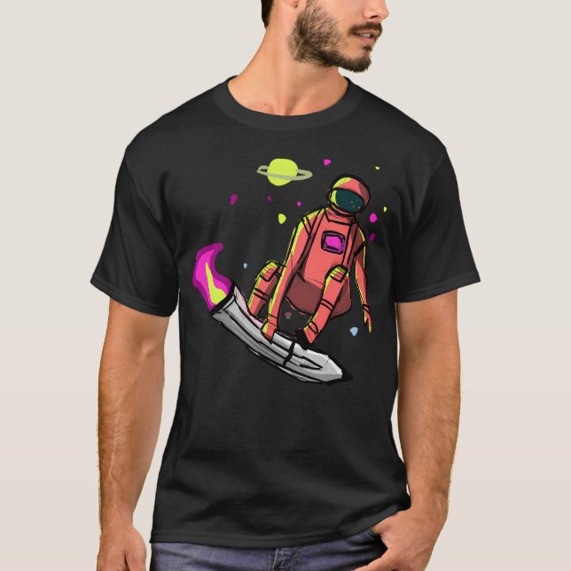 Skating Astronaut T Shirt (Framsida)