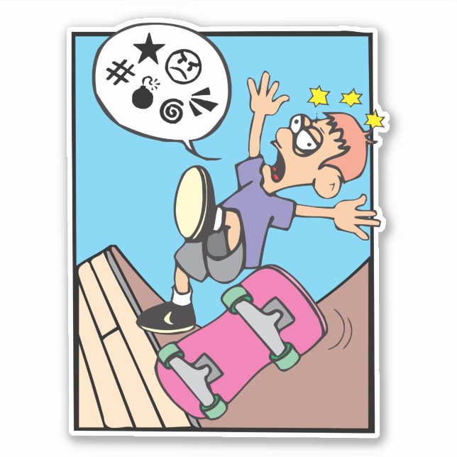 Skating Boy Klistermärken (Framsida)