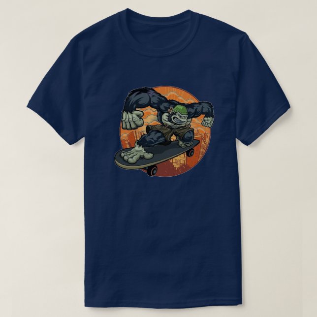 Skating Gorilla T-Shirt (Design framsida)