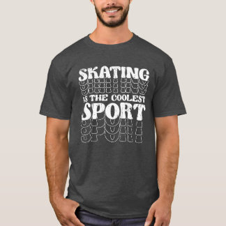 Skating is the Coolest Sport Ice Skating retro T Shirt