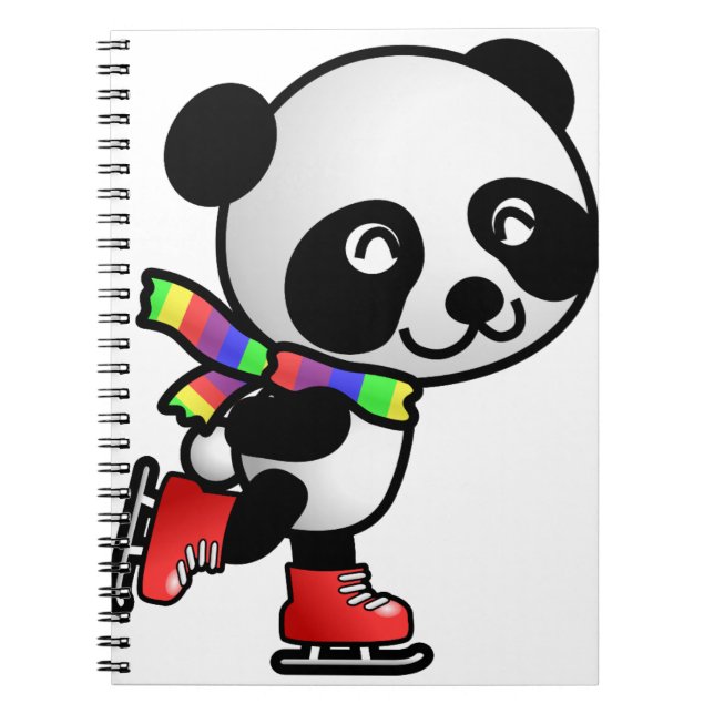Skating Panda Anteckningsbok (Framsidan)