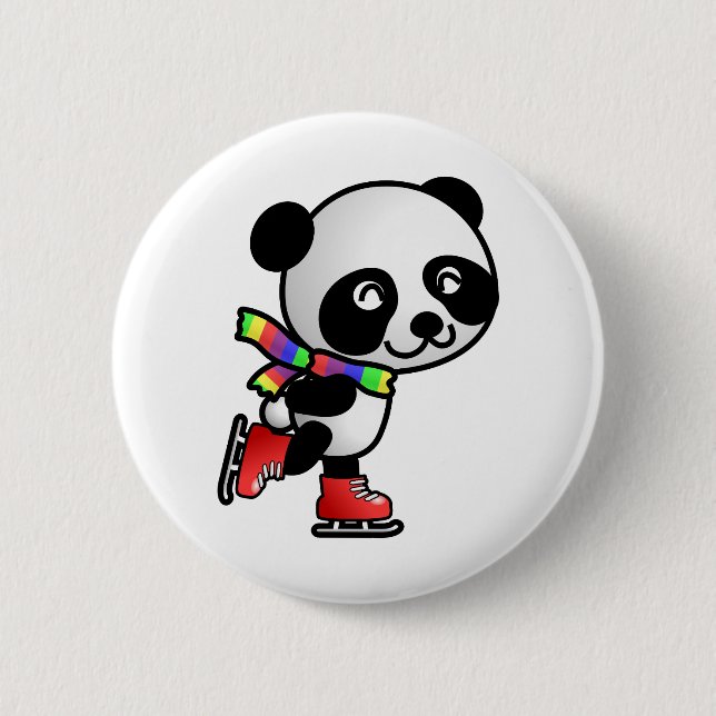 Skating Panda Knapp (Framsida)