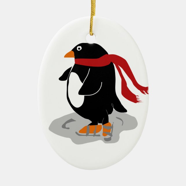 Skating Penguin Keepsak Ornament (Framsidan)