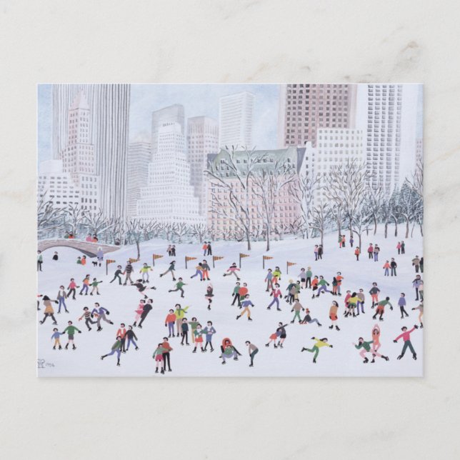 Skating Rink Central Park New York 1994 Vykort (Framsida)