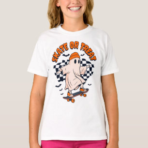 Skatt eller behandla Ghost Halloween T Shirt