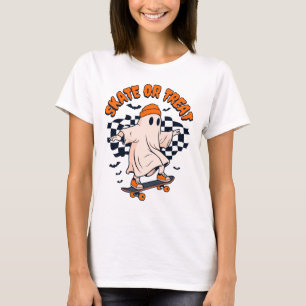 Skatt eller behandla Ghost Halloween T Shirt
