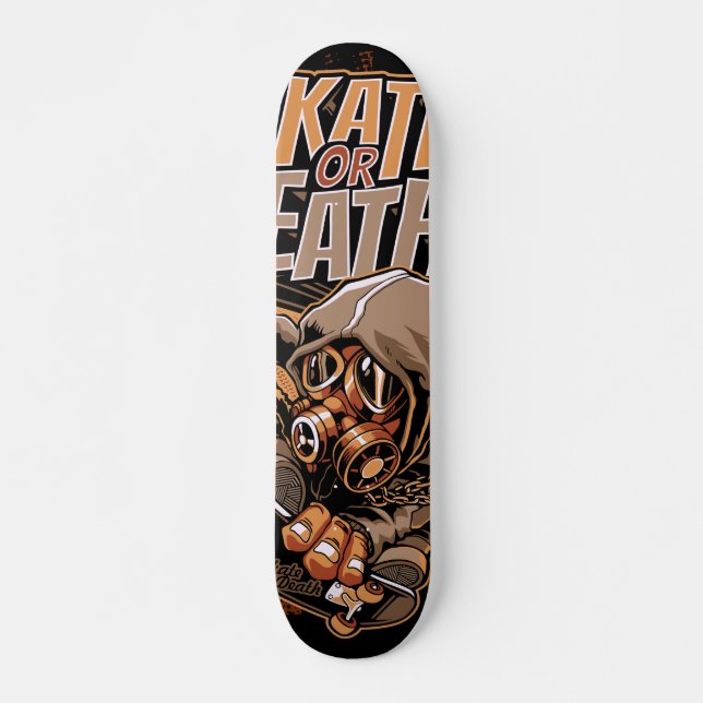 Skatt eller död mini skateboard bräda 18,5 cm (Framsida)