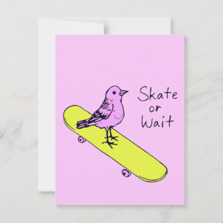 Skatt eller vänta - roligt vykort för fågelskatebo