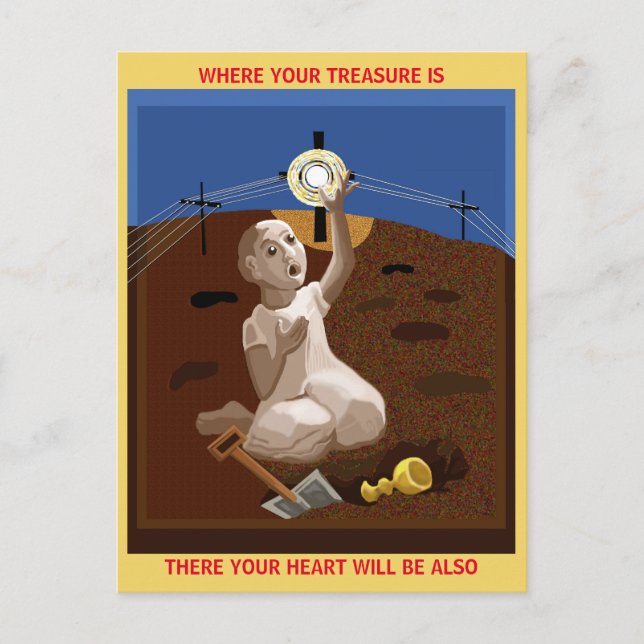 Skatt i en åker vykort (Framsida)