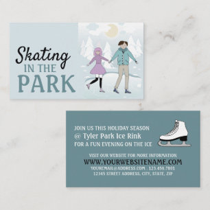 Skatt i parken, Ice Skate Rink Advertising Visitkort