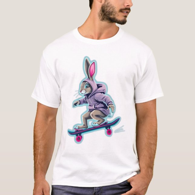 Skatt med Neon Kash Rabbit Sweatshirt T Shirt (Framsida)