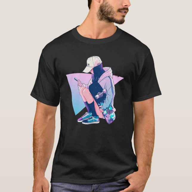 Skatt och Rulla - Coola Skater Girl T Shirt (Framsida)