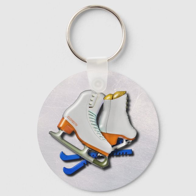 Skatt- och skifferskydd i figur med ditt namn nyckelring (Framsida)