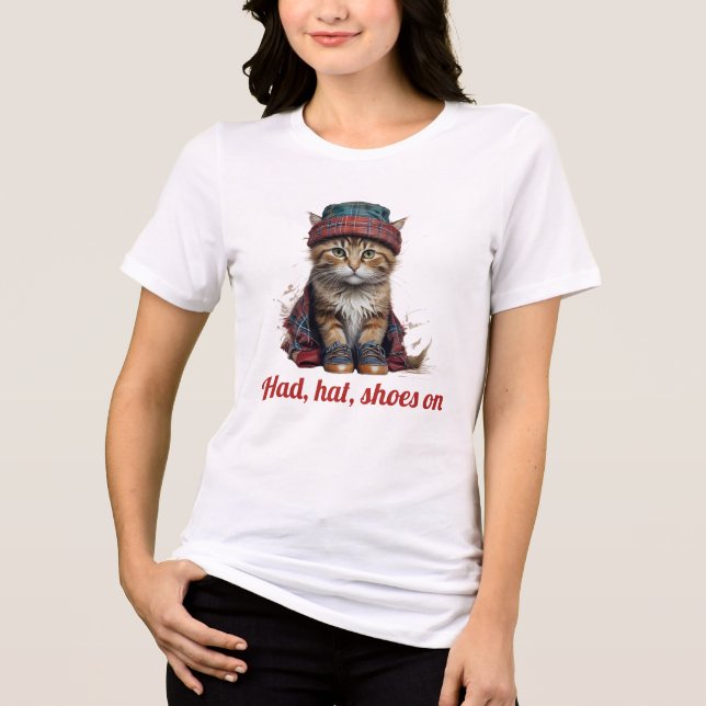 Skatt på den skotska katten i förklädnad - hade ha t shirt (Framsida)