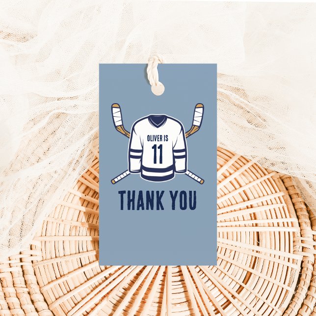 Skatt på Märkrn Över ishockey Tack Presentetikett (Skapare uppladdad)