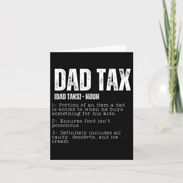 Skatt Rolig Pappa Skatt Definition Fars Dag 2  Kort (Framsida)