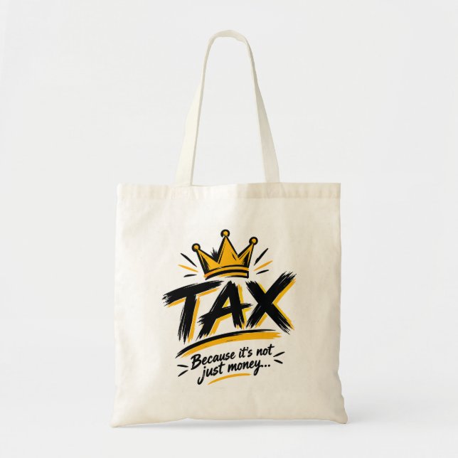 Skatt t-shirt design  tygkasse (Framsidan)