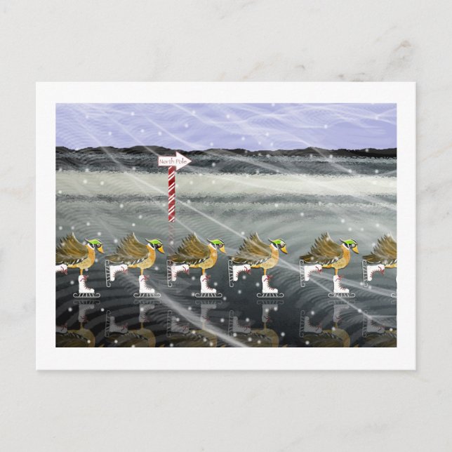 Skatta Ankor för jul Helg Vykort (Framsida)