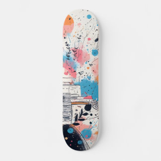 Skatta in i framtiden: Neon Rosa Edition Mini Skateboard Bräda 18,5 Cm