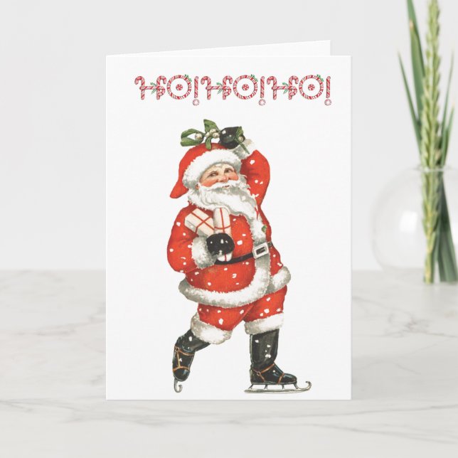Skatta Jultomten Helgkort (Framsida)