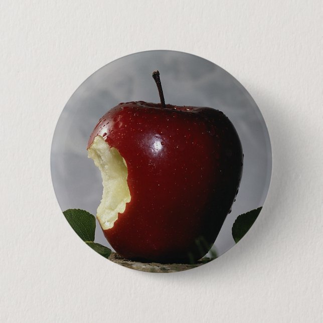 Skattat Rött äpple Knapp (Framsida)