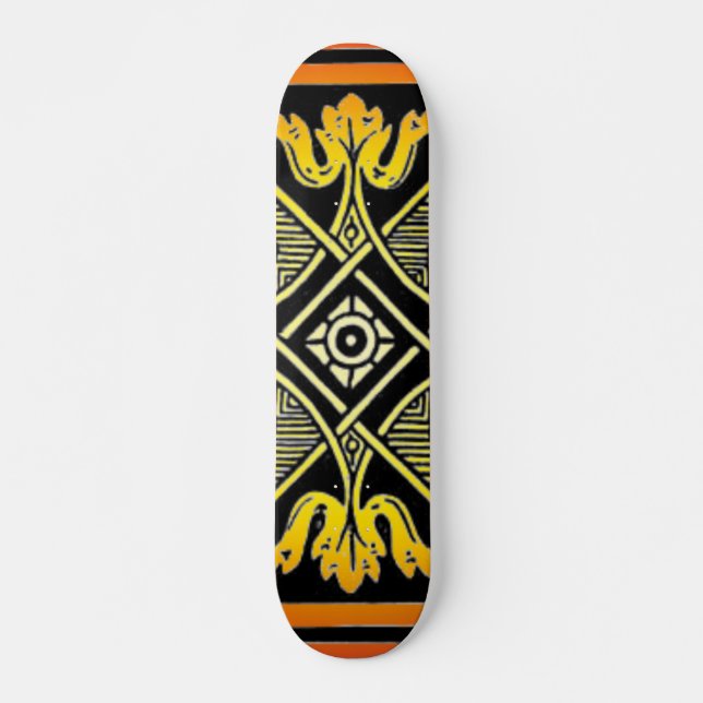 Skattbord för blommigt old school skateboard bräda 21,6 cm (Framsida)