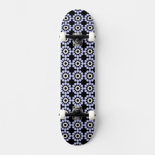 Skattbord för blommönster skateboard bräda 19,5 cm (Framsida)