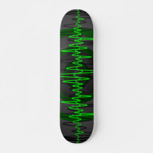 Skattbord för Mörk i Ljud Grönt Skateboard Bräda 19,5 Cm