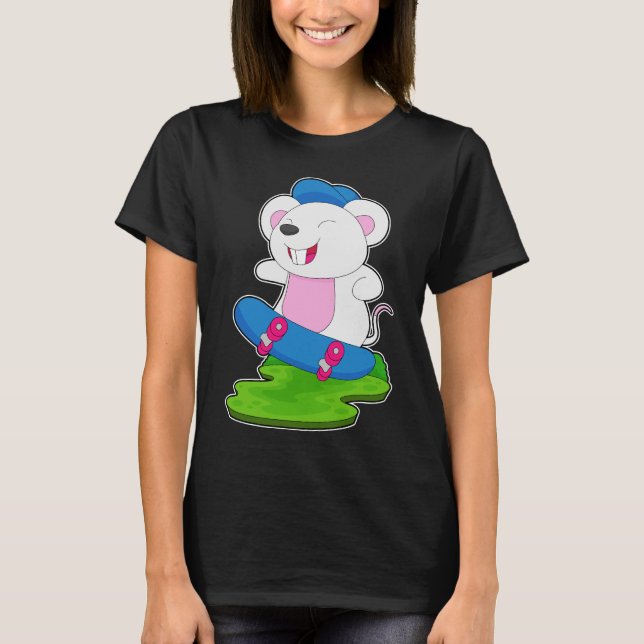 Skattbord för Skater av mus T Shirt (Framsida)