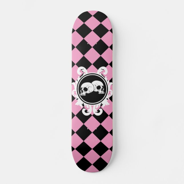 Skattbordsdäck för bäddbony (Rosa) Skateboard Bräda 20 Cm (Framsida)