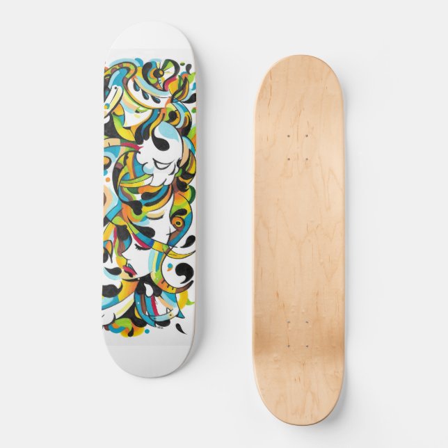 Skattbordsdäck för skog mini skateboard bräda 18,5 cm (Framsida)