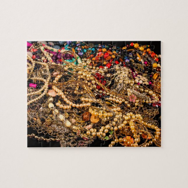 Skattbröstkorg av smycken pussel för 110 biet (Horisontell)