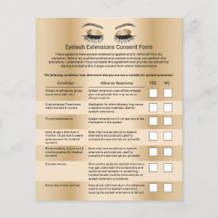 Skattebefrielse för moderna Guld Eyelash Extension Flygblad