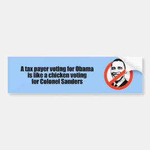 Skattebetalareröstningen för Obama är något Bildekal