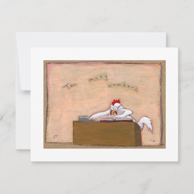 Skattedagsbokförda kycklingnummer roligt fånig art meddelande (Framsida)