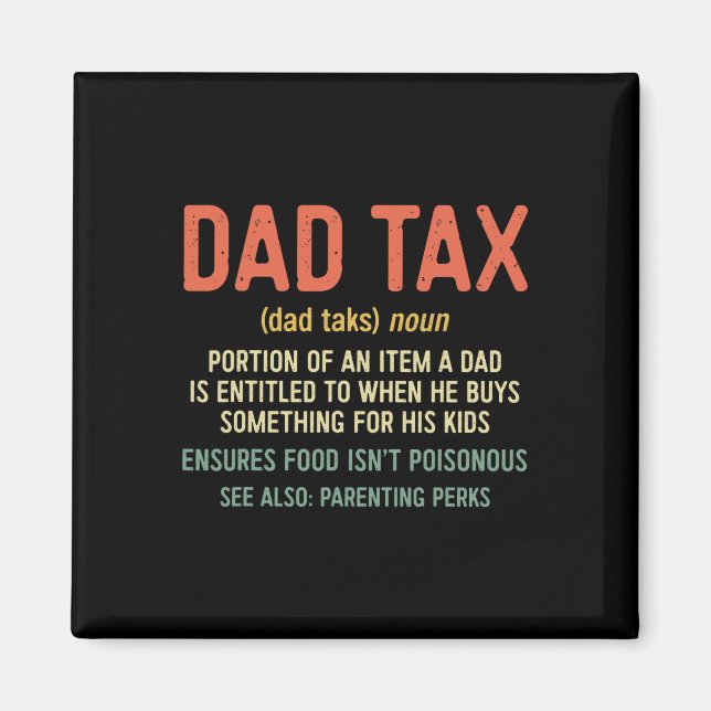 Skattedefinition Fars dag Shirt 2 Magnet (Framsidan)