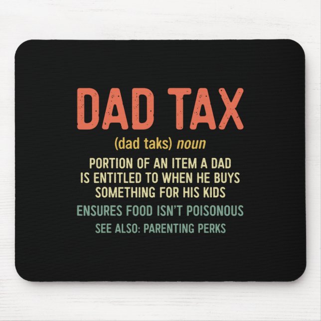 Skattedefinition Fars dag Shirt 2 Musmatta (Framsidan)