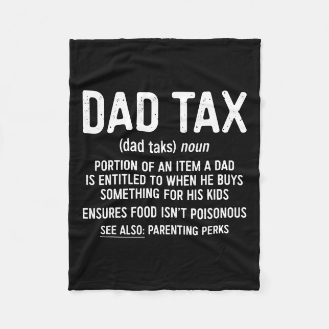Skattedefinition Fars dag Shirt Fleecefilt (Framsidan)