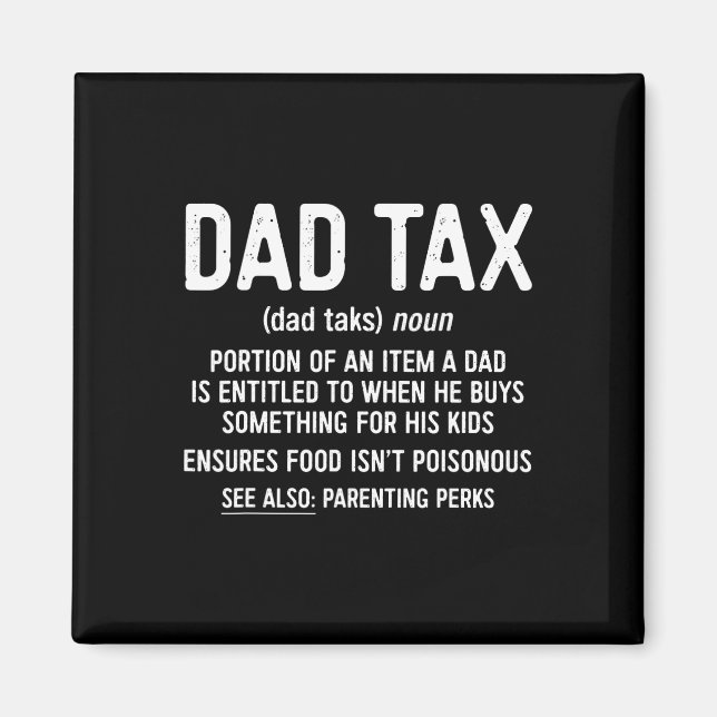 Skattedefinition Fars dag Shirt Magnet (Framsidan)