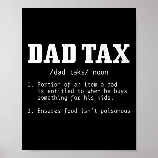 Skattedefinition, funny Fars dag 2 Poster (Framsidan)