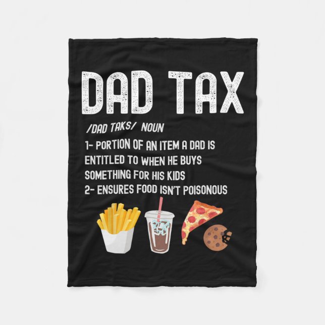 Skattedefinition Funny Fars dag pappa Humor Pappa  Fleecefilt (Framsidan)
