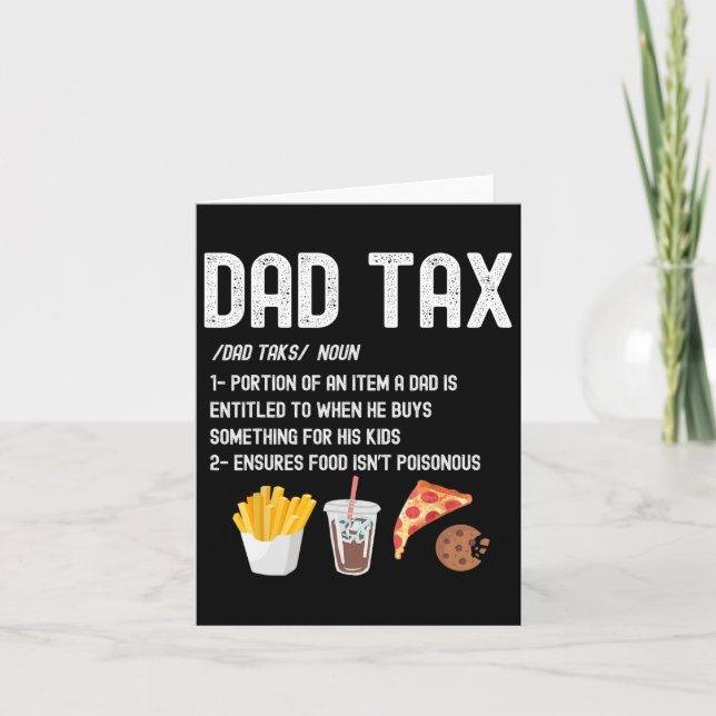 Skattedefinition Funny Fars dag pappa Humor Pappa  Kort (Framsida)