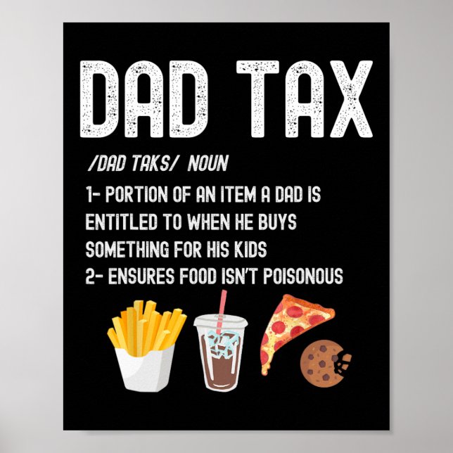 Skattedefinition Funny Fars dag pappa Humor Pappa  Poster (Framsidan)