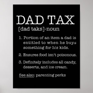 Skattedefinition Humor Joke Best Far Husban Poster