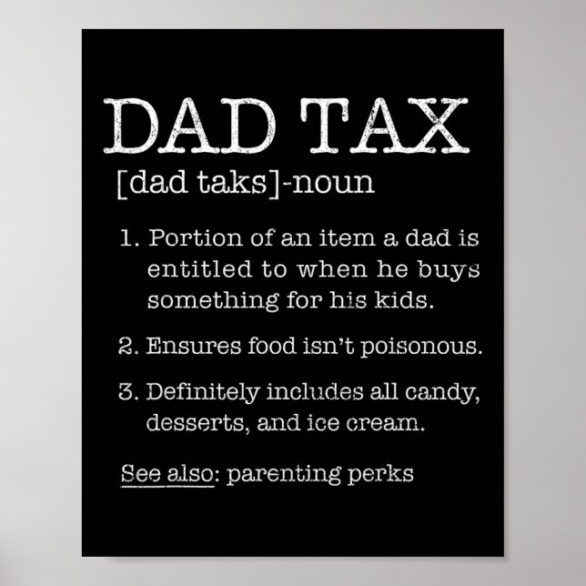 Skattedefinition Humor Joke Best Far Husban Poster (Framsidan)