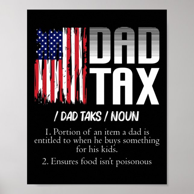 Skattedefinition i pappa är bekant Fars dag Poster (Framsidan)