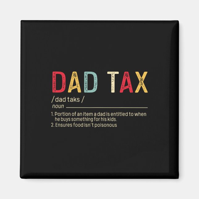 Skattedefinition i pappa är enkelt Fars dag Magnet (Framsidan)