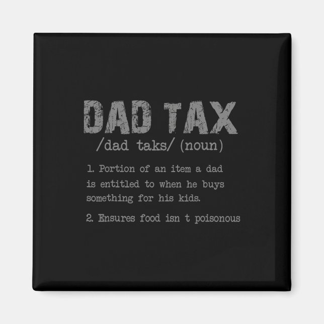Skattedefinitionsfinny Fars dag Manar Boys Gift Magnet (Framsidan)