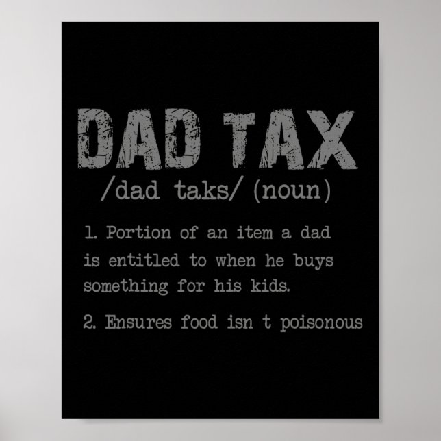 Skattedefinitionsfinny Fars dag Manar Boys Gift Poster (Framsidan)